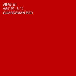 #BF0101 - Guardsman Red Color Image